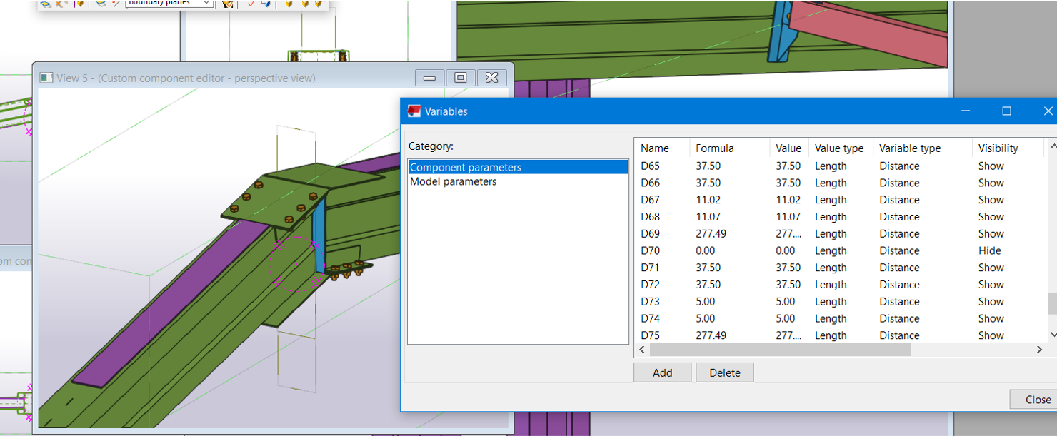 TEKLA parametrizado de componentes personalizados | Tekla Structures